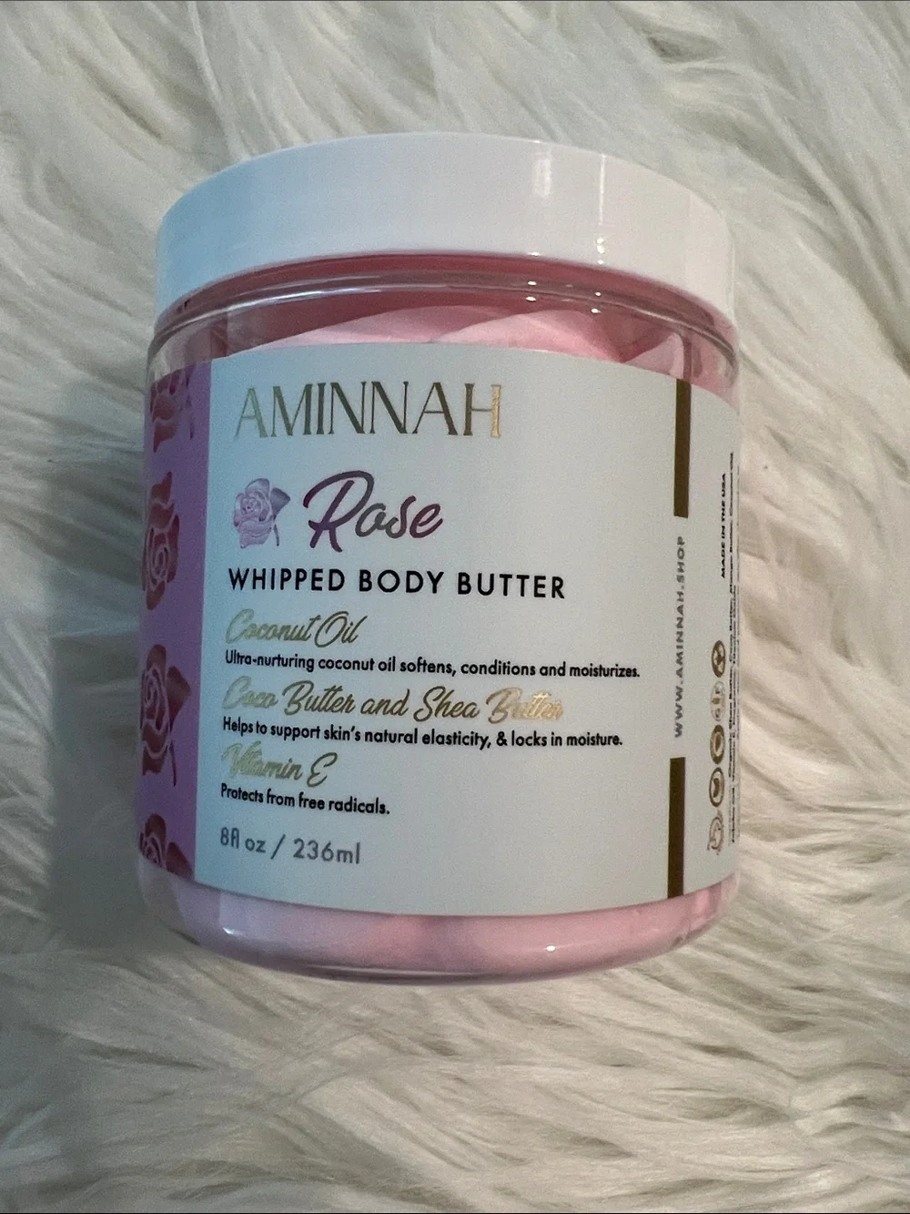 NWT Aminnah Rose Whipped Body Butter retails $38.00 USD